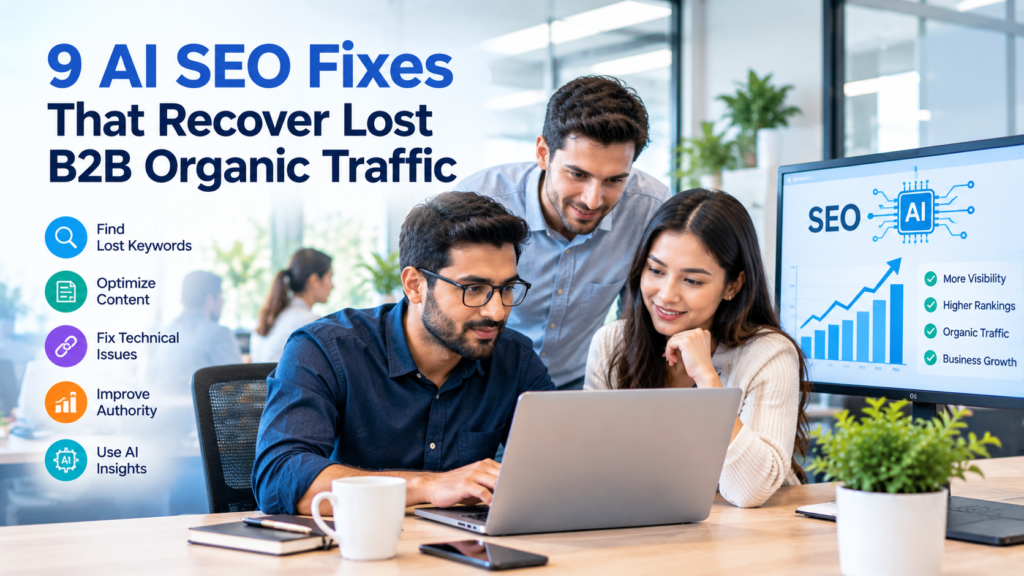9 AI SEO Fixes for B2B Organic Traffic Recovery